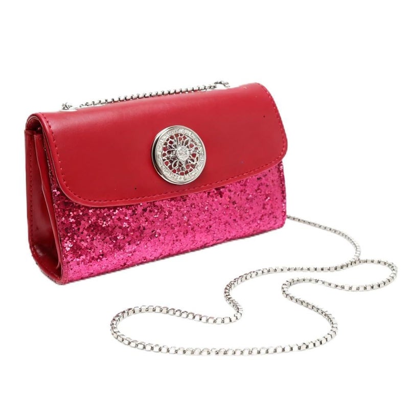 Gosect Small Quilted Crossbody Bags Purse for Women,Trendy Ladies Shoulder Handbag with Chain Designer,Phone Wallet Purse red - Image 1