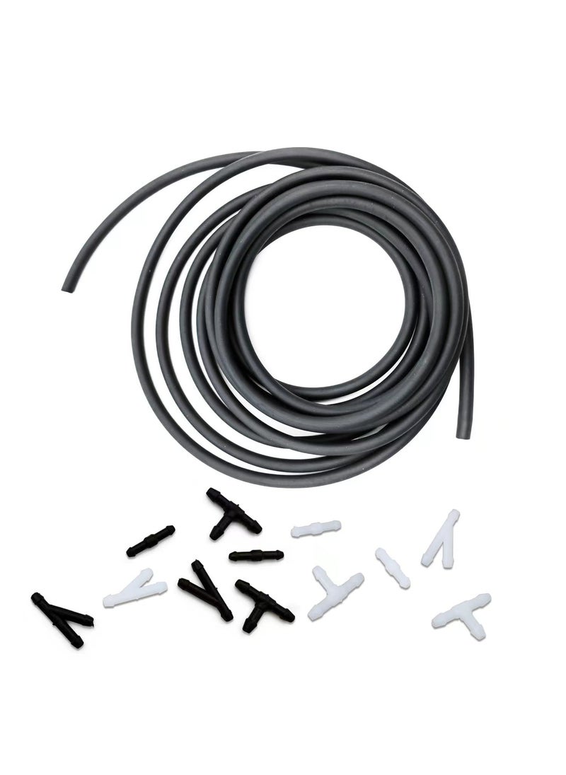 Patonu Windshield Washer Hose Kit, 4 Meter Washer Fluid Hose with 12 Pcs Hose Connectors, Suitable for Most Car Windshield Washer Tubing  - Image 1