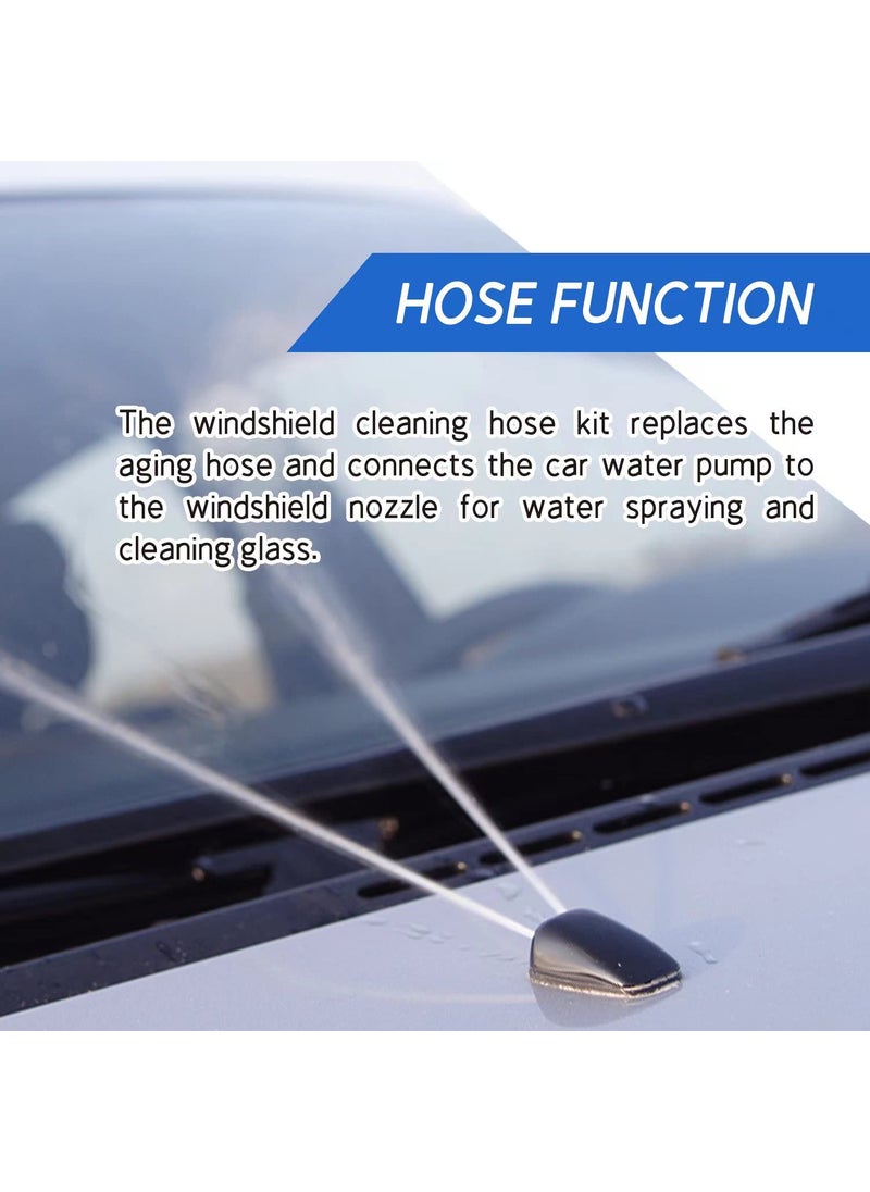 Patonu Windshield Washer Hose Kit, 4 Meter Washer Fluid Hose with 12 Pcs Hose Connectors, Suitable for Most Car Windshield Washer Tubing  - Image 3