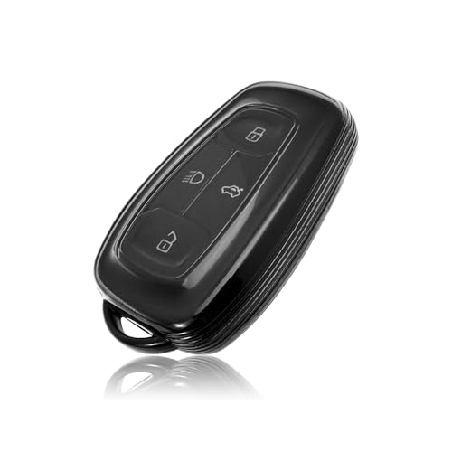 JVCV® 2 Pack Soft TPU Transparent Black Key Cover Compatible with Tata Nexon Harrier Safari Altroz Tiago EV Tigor Punch Punch EV Nexon EV 4 Button Smart Key | Shockproof Slim Case (Transparent Black). - Image 4