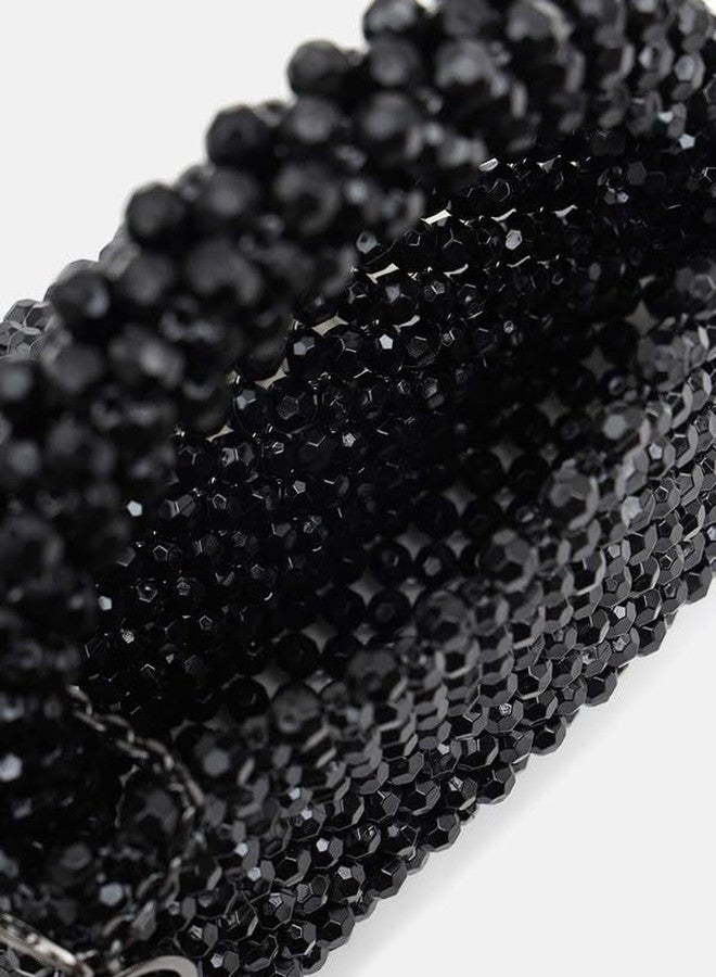 Kazo Elena Beaded Clutch Bag | Black - Image 5