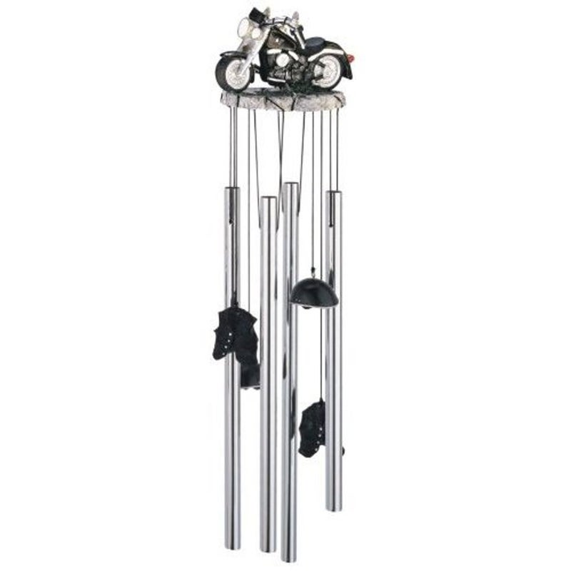 StealStreet SS-G-41353 Wind Chime Round Top Motorcycle Hanging Garden Decoration Windchime - Image 1