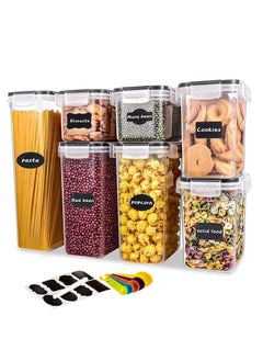TYCOM Food Storage Containers  Wil done Cereal  Dry Food Storage Containers Set of 7 with Easy Locking Lids for Kitchen Pantry Organization Storage.  - Image 1