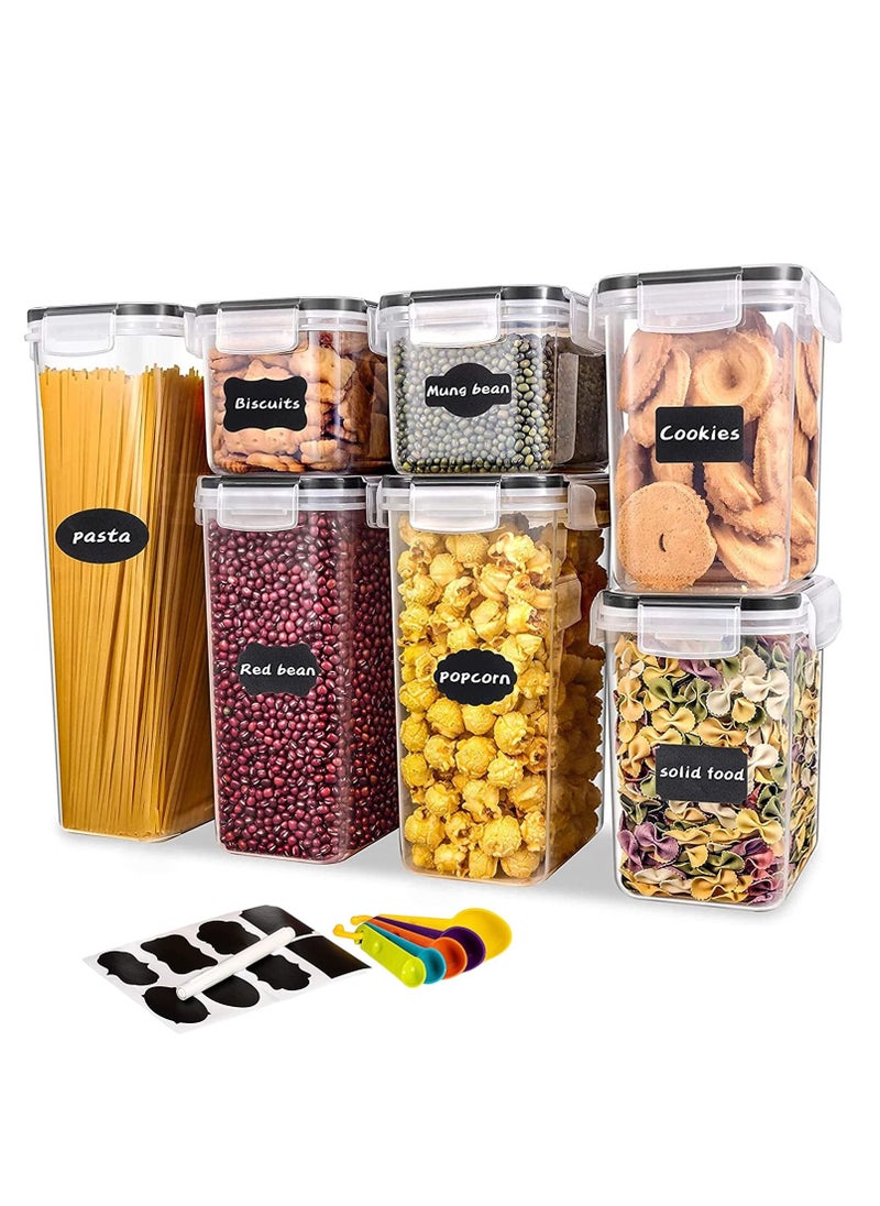 TYCOM Food Storage Containers  Wil done Cereal  Dry Food Storage Containers Set of 7 with Easy Locking Lids for Kitchen Pantry Organization Storage.  - Image 1