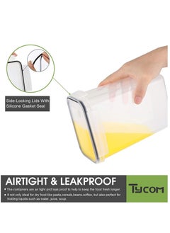 TYCOM Food Storage Containers  Wil done Cereal  Dry Food Storage Containers Set of 7 with Easy Locking Lids for Kitchen Pantry Organization Storage.  - Image 3