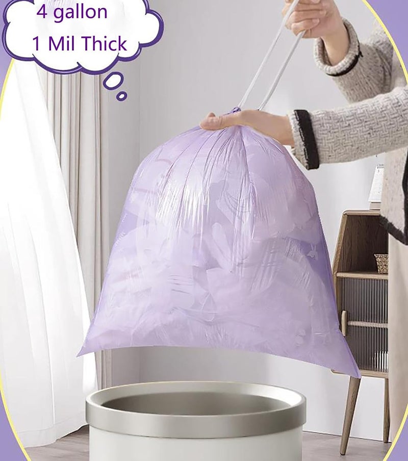 KASTWAVE Large Roll Trash Bags, Tearless Drawstring Garbage Bag, Extra Thick Disposable Plastic Bag, 1.1 Mil Thick -80 Count Garbage Bags Wormwood Scent, Kitchen Cleaning Bag for Bathroom Kitchen Toilet - Image 5
