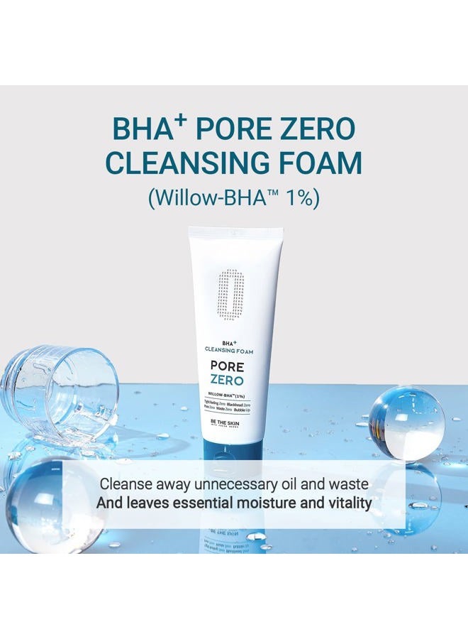 BE THE SKIN [كن بشرتك] رغوة تنظيف BHA+ صفر المسام 5.07 أونصة سائلة / 150 مل | غسول وجه للعناية بالمسام والتحكم في الزهم | للبشرة الحساسة والمختلطة - Image 2