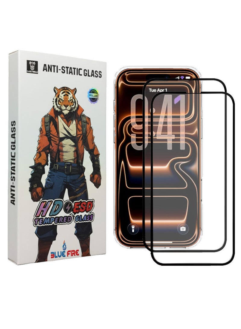 BlueFire 2-Pack Apple iPhone 17 Pro Tempered Dustproof Glass Screen Protector Combo Pack for iPhone 17 Pro – 2 PCS Premium 9H Hardness Anti-Scratch, HD Ultra-Clear Display, Anti-Static Dustproof Technology, Oleophobic Anti-Fingerprint Coating, Bubble-Free Easy Installation, Case-Friendly Edge-to-Edge Tempered Glass