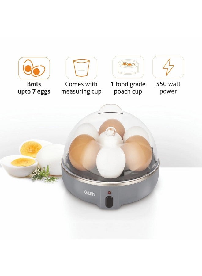 GLEN Glen Egg Boiler 7 Egg, 1 Poaching Cup, Auto shut Off, 350W (SA3040EB7) GREY - Image 5