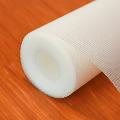 Bulfyss URBANFIX Multipurpose 45cm x 5m Super Strong EVA Anti-Slip Bathroom Kitchen Cabinet Placemats Shelf Mat Liner Sheets Roll, Fridge Mat, Table Mat (45cm X 5 Meters Roll, Transparent White) - Image 1