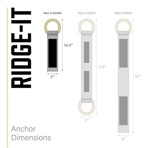 Guardian Fall Protection 00500 RIDG-1 Single D-Ring Roof Anchor with Nails 11-Inch in Length and 1 D-ring, 9¾" - Image 5