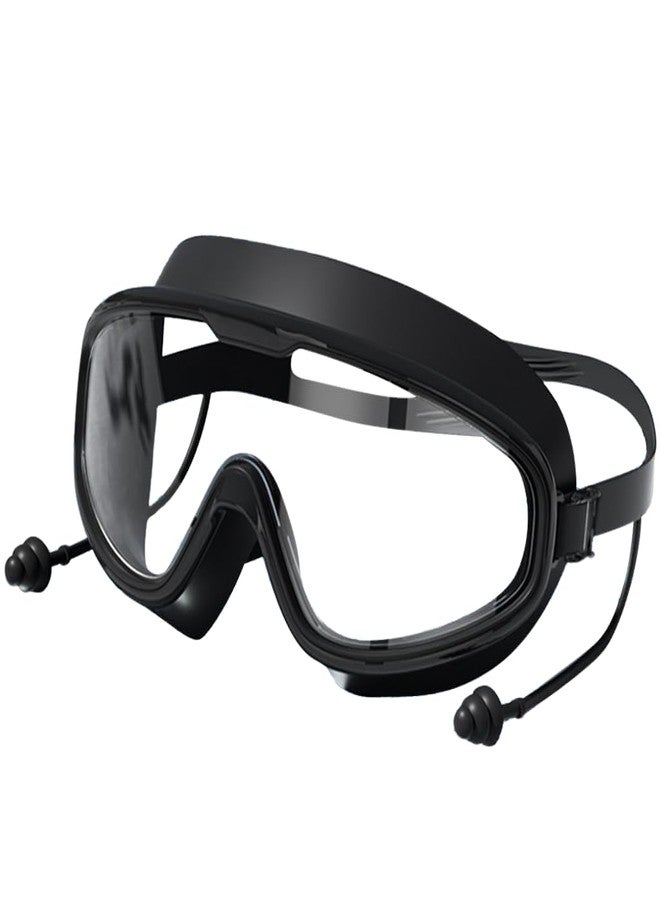 LEBAMI Wide lense Silicone Swimming Goggle - Anti Fog lense Promotes Visibility Under Water | Ideal for Men, Women and Kids | Comfortable and Skin Friendly Material (XXL, Black) - Image 1