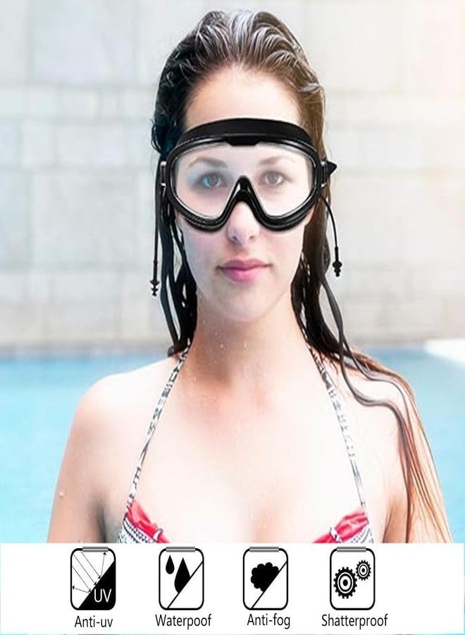 LEBAMI Wide lense Silicone Swimming Goggle - Anti Fog lense Promotes Visibility Under Water | Ideal for Men, Women and Kids | Comfortable and Skin Friendly Material (XXL, Black) - Image 5