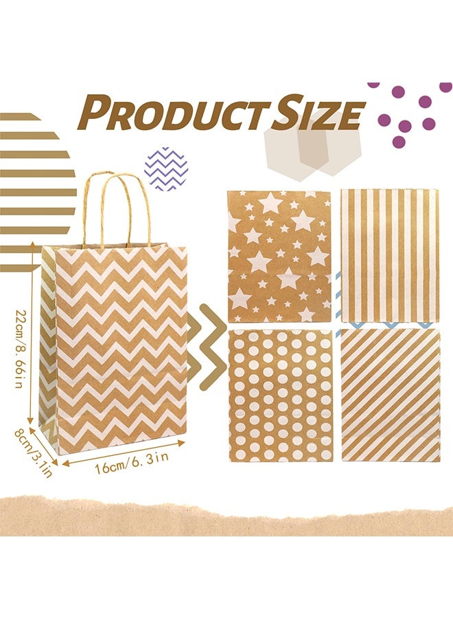 Gift Bags, 5 Pack Paper Party Favor Bags with Handles, 22 x 16 x 8cm, Suitable for Children's Birthday Parties, Weddings and Candy Bars - Image 2