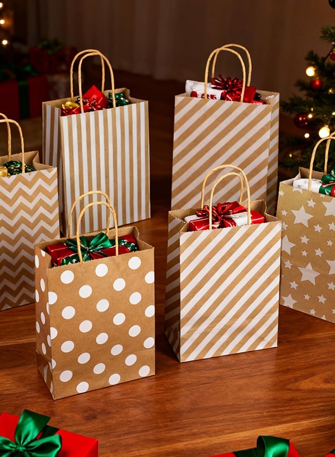 Gift Bags, 5 Pack Paper Party Favor Bags with Handles, 22 x 16 x 8cm, Suitable for Children's Birthday Parties, Weddings and Candy Bars - Image 4