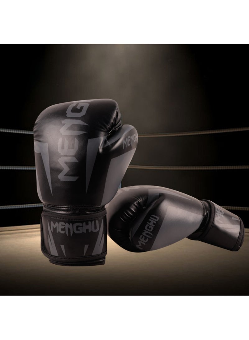 JINFANLI 14Oz Adult Training Boxing Gloves Made of PU Material,A Gift for Sports Enthusiasts,Suitable for Boxing Training and Other Sports Training(Black) - Image 4