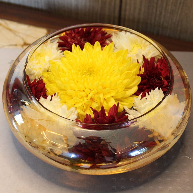 UM Creaciones Urli Glass Crystal Bowl for Floating Flowers and T-Light Candles Home, Office and Table Décor Decoration 500 Milliliters - 500 Ml - Image 2