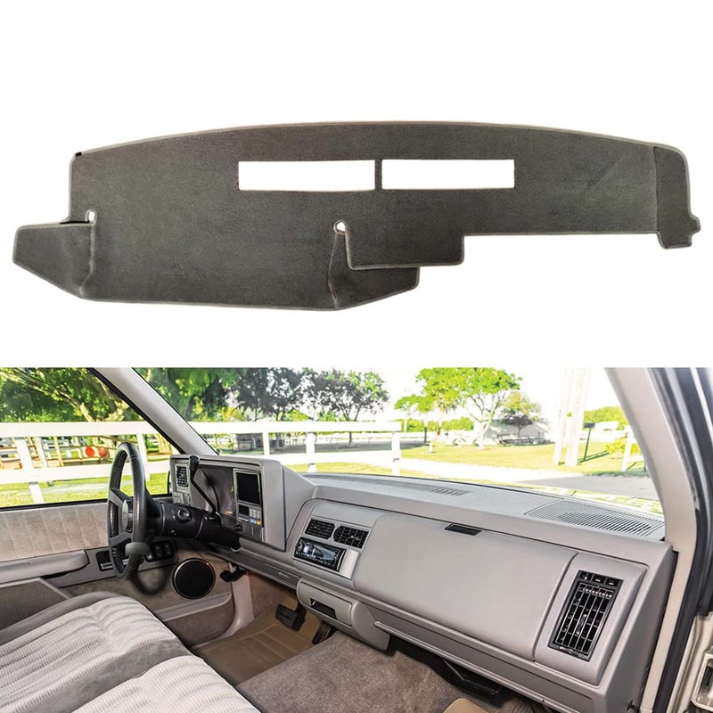 BLIBLIUNIT Dashboard Cover Custom Fit for Chevy ChevroletGMC Sierra C1500 C2500 C3500 K1500 K2500 K3500 Pickup Truck 19881994 Dash Cover Mat 8894Gray