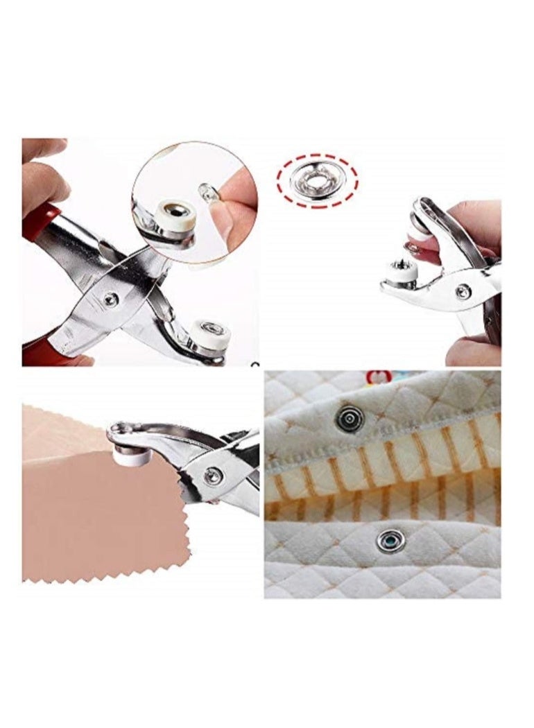 OASIS-TH 100 Sets Metal Snaps Buttons Kit with Fastener Pliers Press Tool Metal Button Snaps Press Studs for DIY Crafts Clothes Hats and Sewing - Image 3