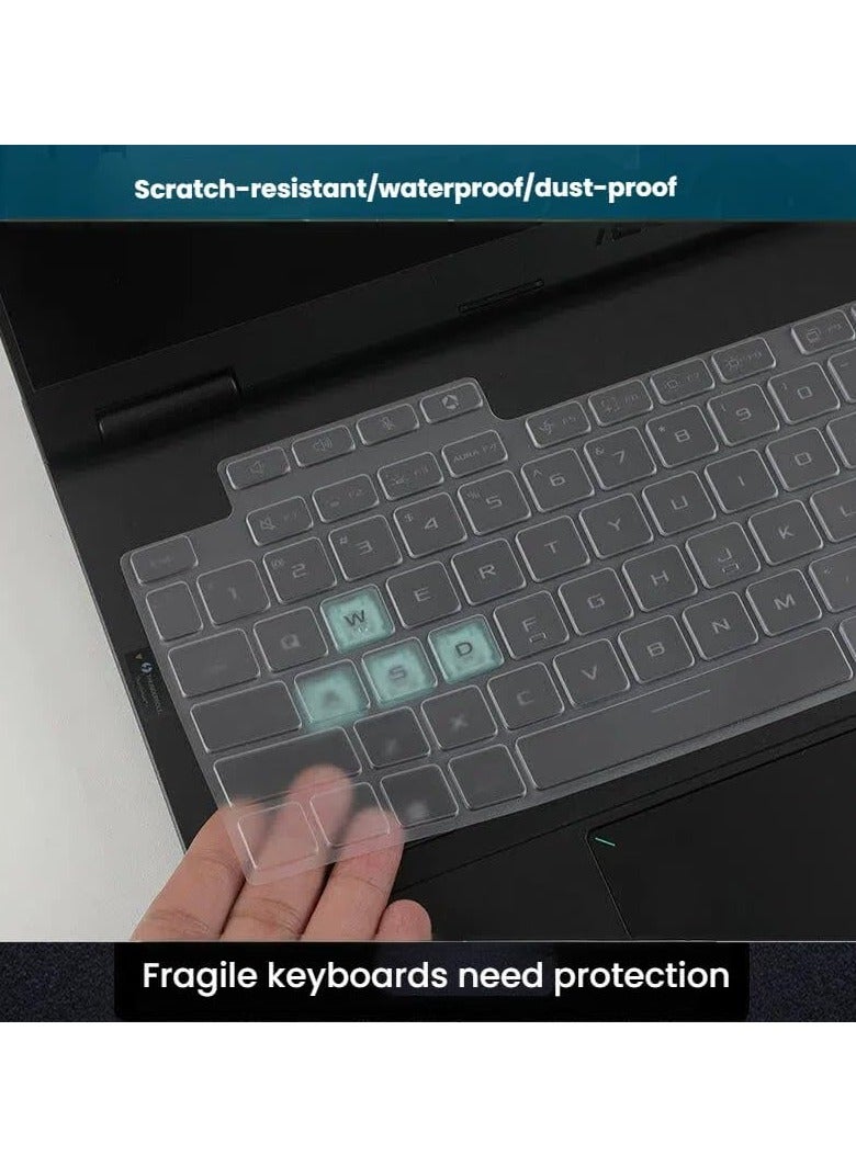4-Piece Keyboard Protector Set, Compatible with ASUS TUF Gaming F16 2025 (FX608L) 16-inch Laptop Silicone TPU Keyboard Film Protector - Image 2