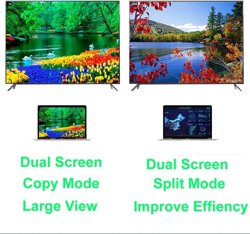 Microware MICROWARE VGA to HDMI with Audio Adapter, PC to HDMI Monitor or Projector,1080P VGA Male to HDMI Female Converter with 3.5mm Audio Lead and Power Supply Port - Image 5