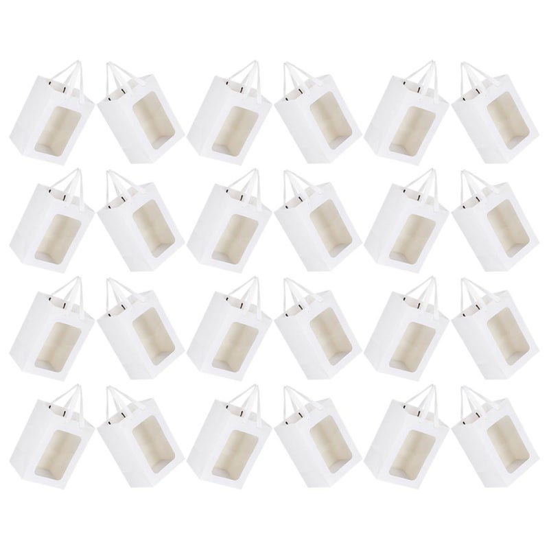 Small White Bags with Window 25pcs for Party Favors Festival Gifts and Treats - Image 2