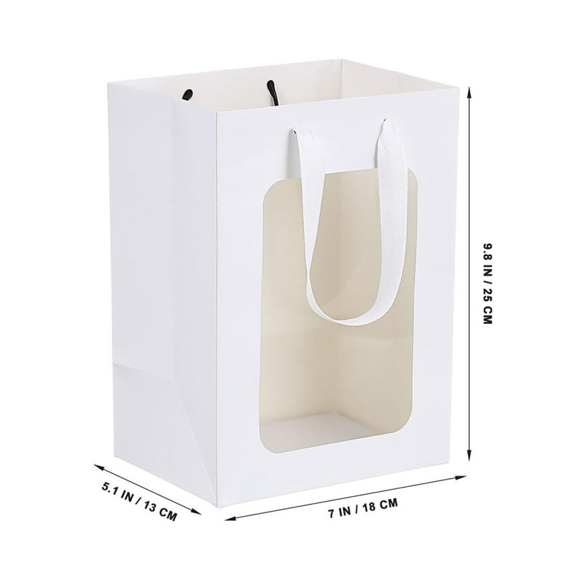 Small White Bags with Window 25pcs for Party Favors Festival Gifts and Treats - Image 3