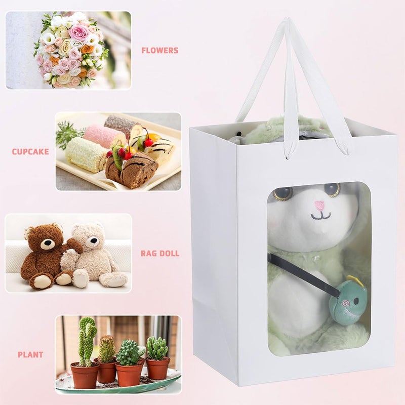 Small White Bags with Window 25pcs for Party Favors Festival Gifts and Treats - Image 5
