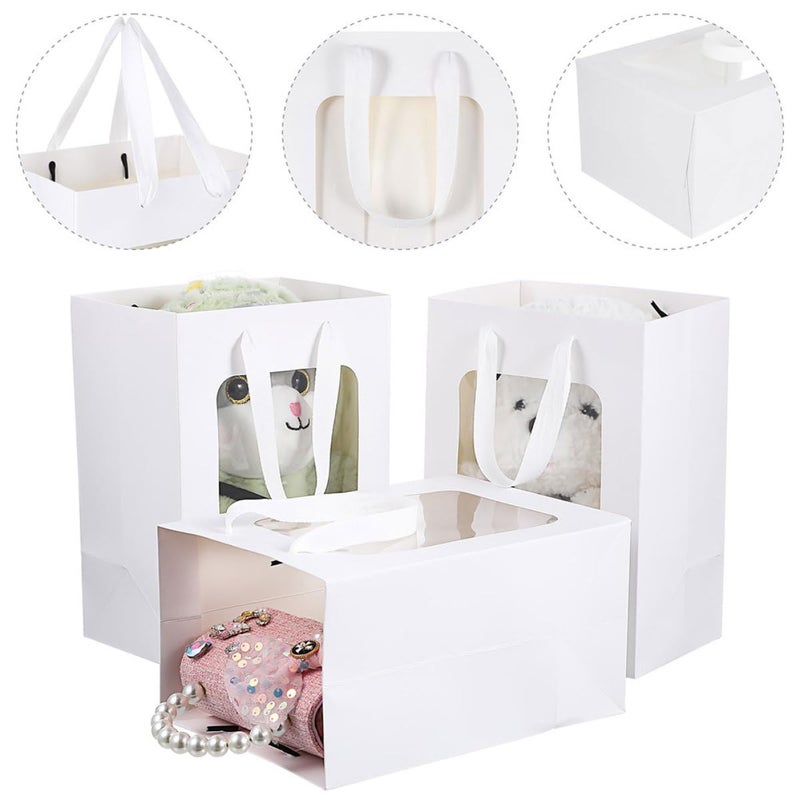 Small White Bags with Window 25pcs for Party Favors Festival Gifts and Treats - Image 4