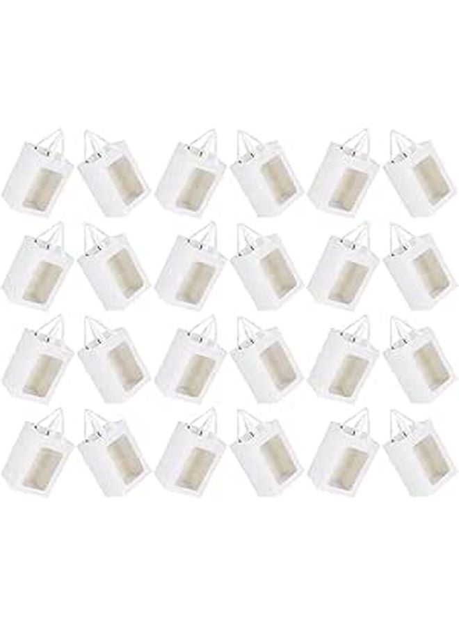 Small White Bags with Window 25pcs for Party Favors Festival Gifts and Treats - Image 1