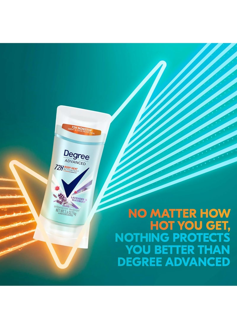Degree Advanced Protection Antiperspirant Deodorant Lavender And Waterlily for 72-Hour Sweat & Odor Control 74g - Image 4