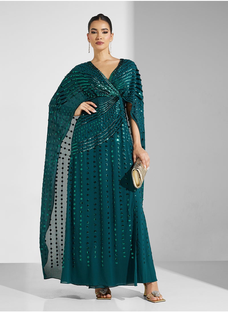 Amelia Rose V neck maxi dress  - Image 1