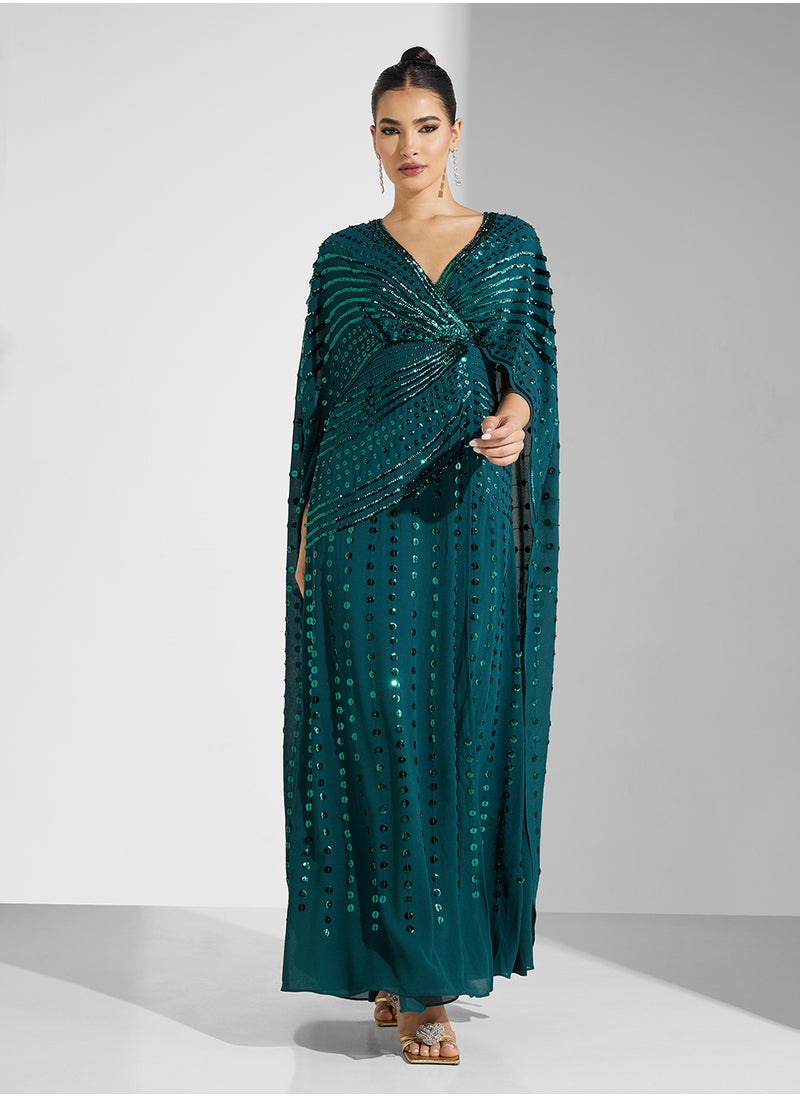 Amelia Rose V neck maxi dress  - Image 4