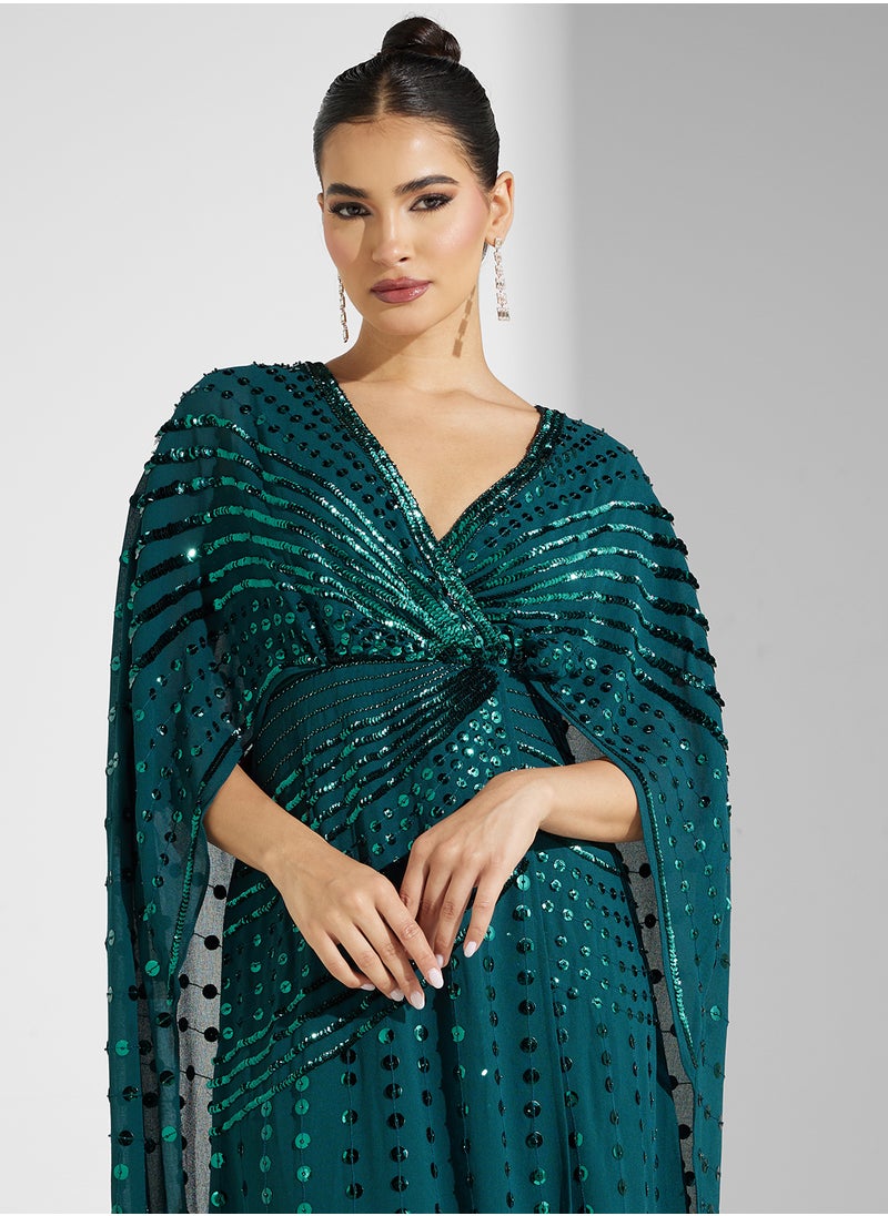 Amelia Rose V neck maxi dress  - Image 3
