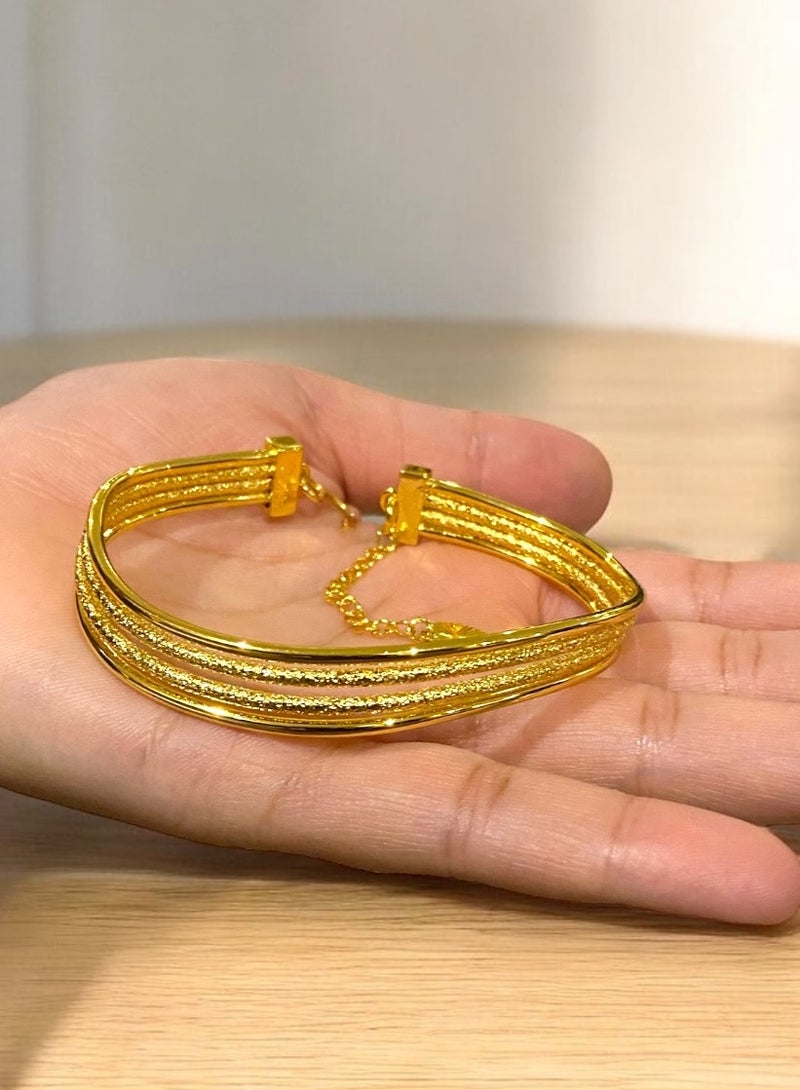 غولدماكس اسوارة نسائية شبيهة الذهب مطلية عيار 21 - Image 2