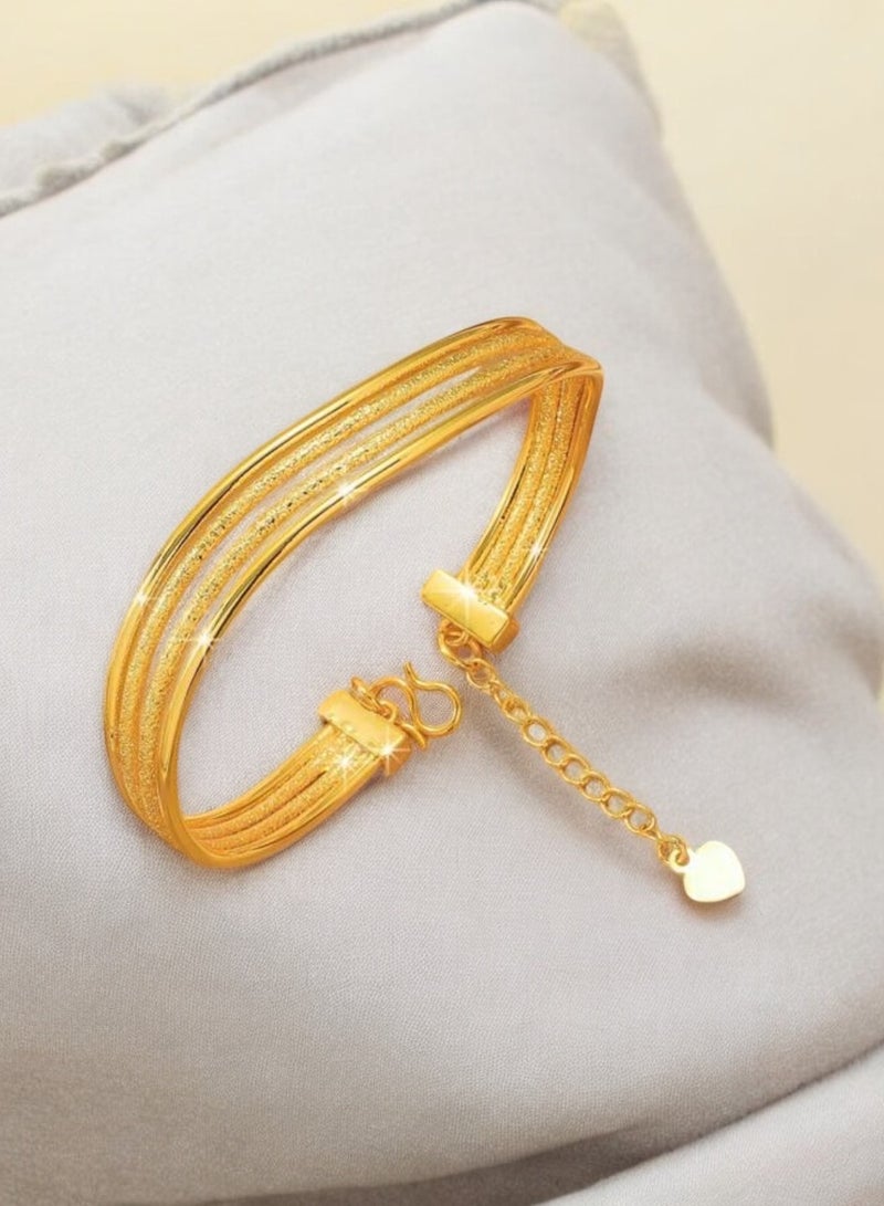 غولدماكس اسوارة نسائية شبيهة الذهب مطلية عيار 21 - Image 3