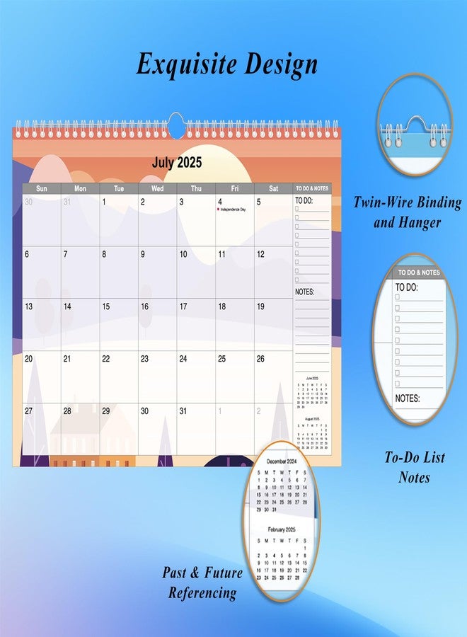 Yunaeduo Calendar 2025-2026, Wall Calendar From July. 2025 - Dec. 2026, 18 Months Large Calendar 14.5" x 11" with Stickers, Spiral Bound, Hanging Hook, Great for Planning Your Home School Office Time - Image 4