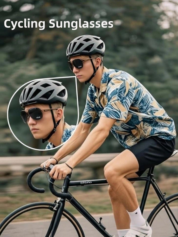 POLICE Men's New Polarized Sunglasses with Tea-Frame Grey Lenses - Image 2