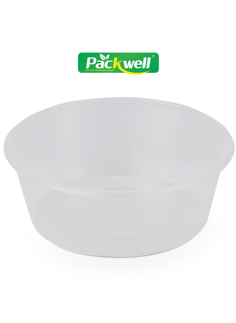 packwell Microwave Container with Lid- PWRP1951 250 ml, Round Shaped Bowl, Pack of 5 BPA-Free, Food grade and Hygienic Perfect for Packing, Storing, Iftar Kit Distribution, etc. White  - Image 2