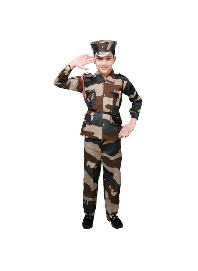 Fancydresswale FancyDressWale Army, Police, BSF and military costume, subhash chandra bose dress for kids (BSF, 3-4 years)  - Image 3