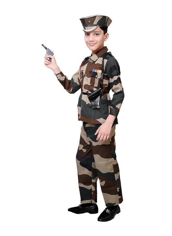 Fancydresswale FancyDressWale Army, Police, BSF and military costume, subhash chandra bose dress for kids (BSF, 3-4 years)  - Image 5