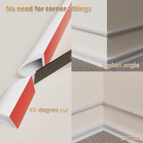 Xfopz 13.2ft Side Open One Cord Hider for Wall Mounted Tv,Extension Cable Cover to Hide Conceal Cords Along Wall,Wire Raceway Management Cable Concealer Channel,Electric Cord Organizer Wiremold - Image 5