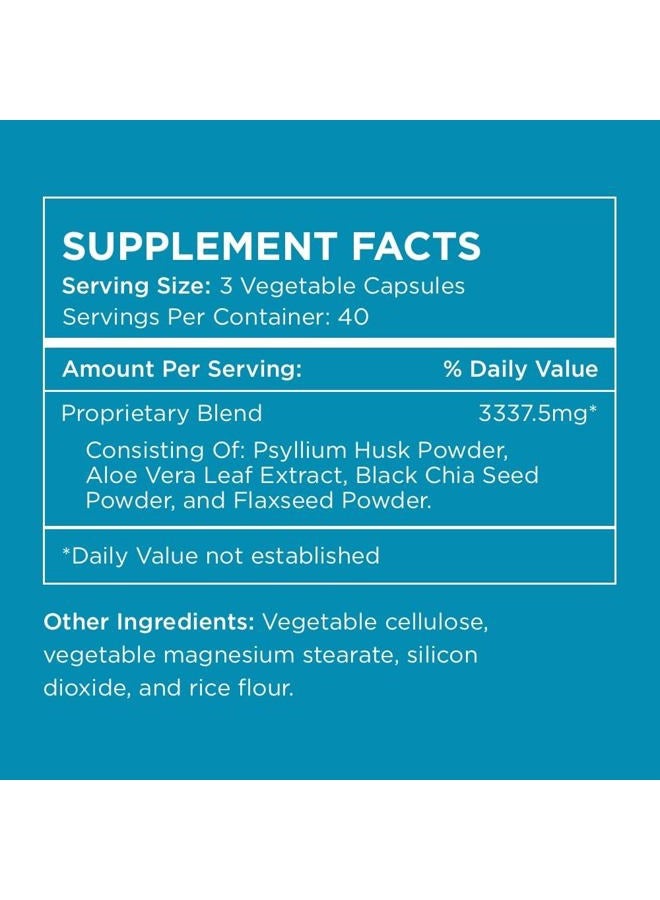 PURE FOR MEN Stay Ready Fiber Supplement Psyllium Husk (120 XL Capsules) - Image 2