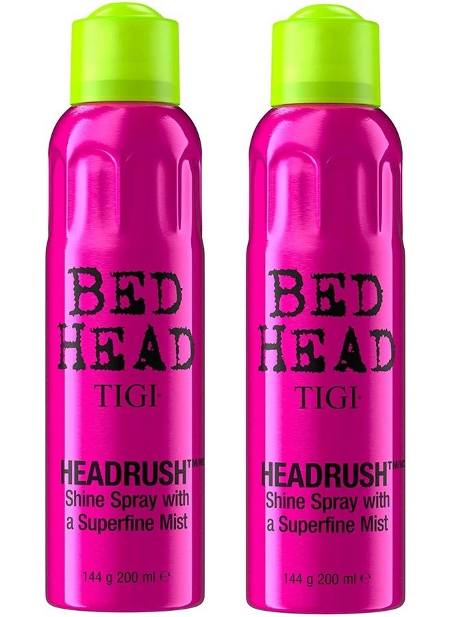 TIGI Unisex Bed Head Headrush Shine Mist Hair Spray, 5.3 Ounce (Pack of 2) - Image 1