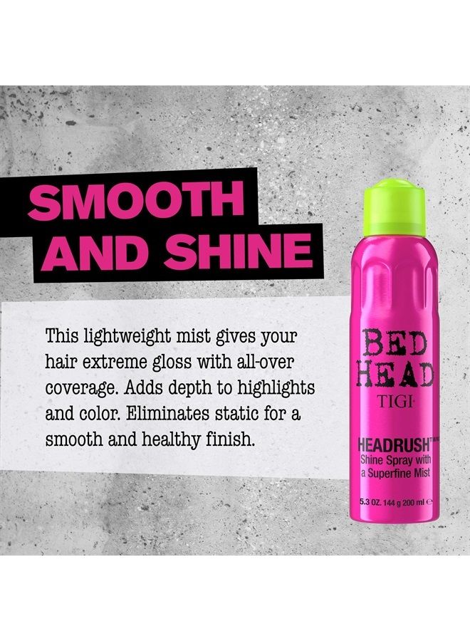 TIGI Unisex Bed Head Headrush Shine Mist Hair Spray, 5.3 Ounce (Pack of 2) - Image 3