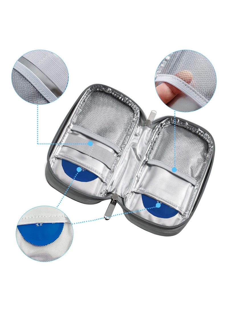 Leng Ke Insulin Cooler Case, Insulated Medicine Travel Cooler Lightweight Insulin Travel Case with 2 Reusable Ice Packs - Image 2