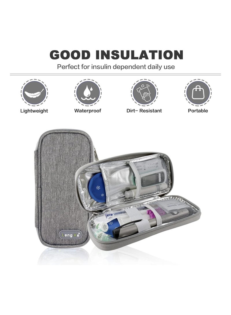 Leng Ke Insulin Cooler Case, Insulated Medicine Travel Cooler Lightweight Insulin Travel Case with 2 Reusable Ice Packs - Image 5