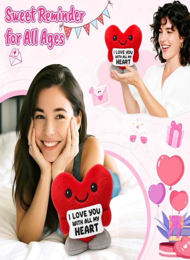 Jettryran Husband Boyfriend Valentines Day Gifts for Him Her I Love You Anniversary Engagement Wedding Stuff for Girlfriend Boyfriend Couple Wife Valentines Decorations Accessories To My Love Red Heart-5.7inch - Image 3