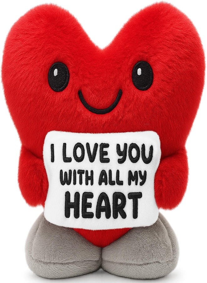 Jettryran Husband Boyfriend Valentines Day Gifts for Him Her I Love You Anniversary Engagement Wedding Stuff for Girlfriend Boyfriend Couple Wife Valentines Decorations Accessories To My Love Red Heart-5.7inch - Image 1