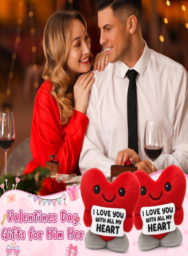 Jettryran Husband Boyfriend Valentines Day Gifts for Him Her I Love You Anniversary Engagement Wedding Stuff for Girlfriend Boyfriend Couple Wife Valentines Decorations Accessories To My Love Red Heart-5.7inch - Image 4